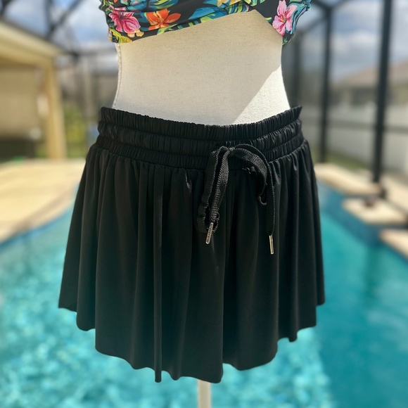 Aqua Eve, Underwire Push Up Bikini Top W/ Butterfly Swim Skorts, Size L - Picture 3 of 13